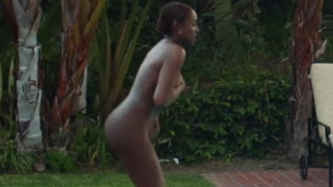 Issa Rae in Insecure (2016-2021) Sexy Distant Jumping Into Pool 838087