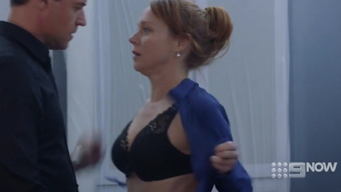 Hottest Hayley McElhinney Scene in Doctor Doctor. Underwear, SFW, black bra. 837878