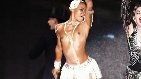Herself from Madonna: Rebel Heart Tour Naked. Breasts, Tattoos, black woman. 803537