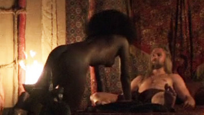 Florence Kasumba Nude as Alika. Breasts, Butt, Black, bed room. 803588