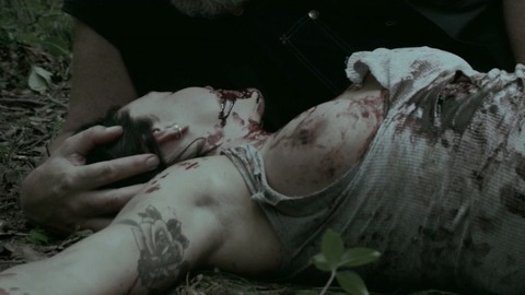Caitlin Myers from Slasher.com Naked. Breasts, Tattoos, black shorts. 812417