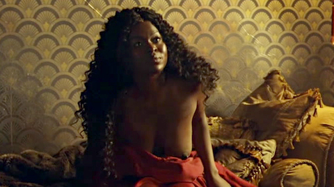 Yetide Badaki Naked as Bilquis. Breasts, Black, black hair. 867489