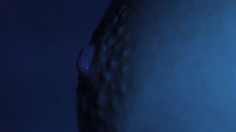 Lucy-Anne Brooks Nude as Ana. Breasts, blue lighting, close up. 810638