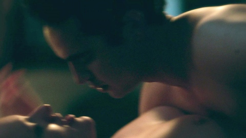 Elisabeth Moss Naked as June Osborne / Offred / Ofjoseph. Breasts, A-list, falling onto bed. 1010013