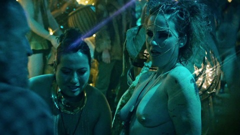 Mary Helen Sassman Naked as Lioness Handler. Breasts, chains on face, nude. 812259