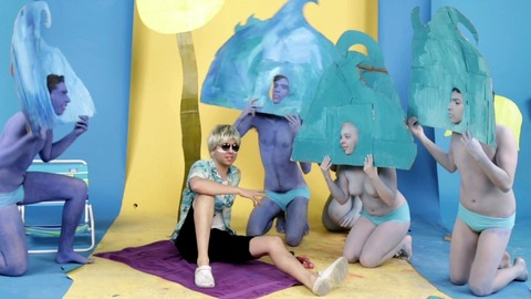 Maggie Dunlap in Off Season (2015) Breasts Underwear Blue Body Paint Blue Panties 812459