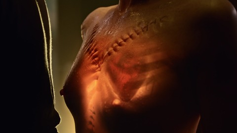 Emily Browning in American Gods (2017-2021) Breasts Prosthetic Breasts Close Up 822469