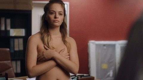 Jennifer Brooke in White Gold (2017) Sexy Covering Breasts Office 812990