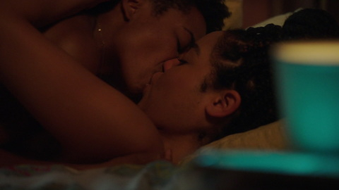 The Bold Type's Sexiest Scenes with Aisha Dee. Lesbian, in bed, lesbian kiss. 870600