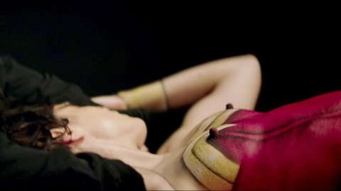 Alandrea Martin Nude as Victoria. Breasts, body paint, dark room. 817562