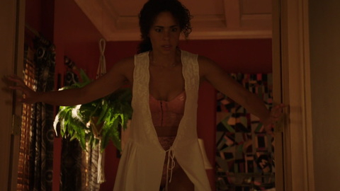 Sexiest Scenes of Fiji Cavanaugh from Midnight, Texas. Underwear, cleavage, doorway. 844133