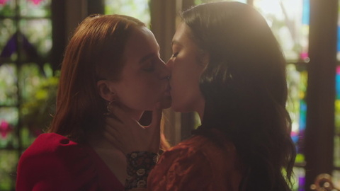 Hottest Madelaine Petsch Scene in Riverdale. Lesbian, Asian, backlit. 938282