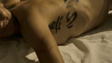 Lance Corporal Gracie Novin from Strike Back Naked. Breasts, Underwear, black panties, body tattoos. 826811