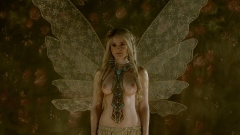 Alicia Agneson Naked as Katia / Freydis  / Ivar's Slave Girl. Breasts, blonde, butterfly wings. 897189