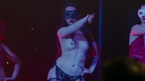 Lady Wild Flower Nude as Black Mask Girl. Breasts, Underwear, body tattoos, burlesque. 832298