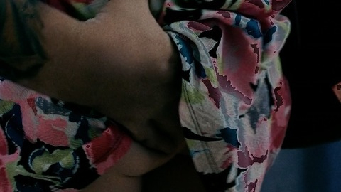 Stacy M Underwood Nude in House Shark. Butt, cheek, floral dress. 861159