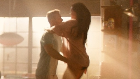 Sexiest Morena Baccarin Scene in Deadpool 2. Underwear, black panties, hugging. 840097