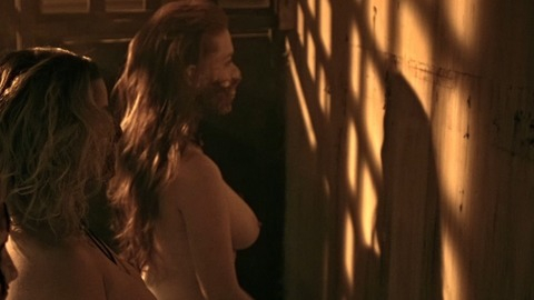 Jury #3 from Hellraiser: Judgment Naked. Breasts, bloody face, facing wall. 833495