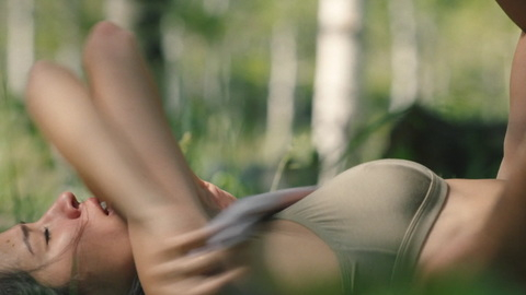 Hottest Monica Dutton Scenes. Sexy, Underwear, brown bra, man on top. 913341