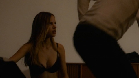 Sexiest Halston Sage Scene in People You May Know. Underwear, black bra, cleavage. 835933