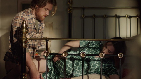 Sophie Lowe in The Beautiful Lie (2015) Sexy Dress Pulled Up On Bed 986735