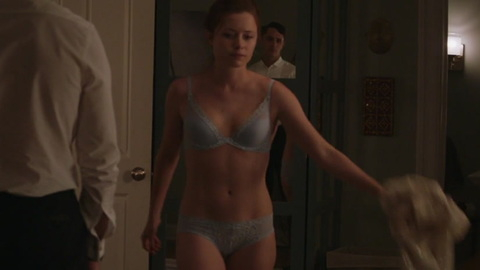 Hannah Emily Anderson in The Purge (2018-2019) Underwear Blue Bra Blue Panties 840351