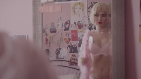 Sexiest Scenes of Angelina / Lolz-Ita from Lolz-ita. Underwear, blonde wig, choker. 838637