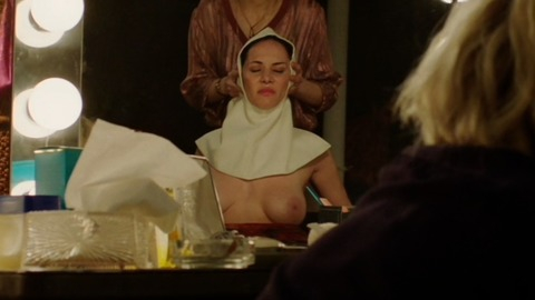 Melinda from The Deuce Naked. Breasts, back stage, mirror. 838835