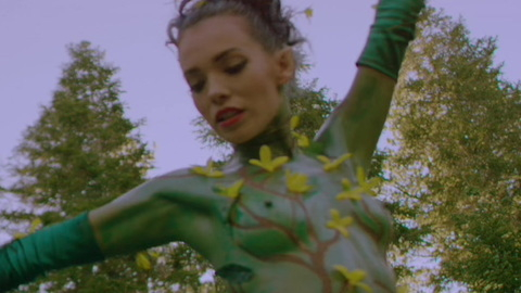 Jemma Dallender Naked as Grace. Breasts, green paint, hard nipples. 838983