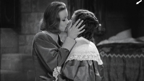 Sexiest Elizabeth Young Scene in Queen Christina. Lesbian, SFW, black and white. 839605