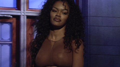 Sexiest Teyana Taylor Scene in Saturday Night Live. Sexy, brown top, mesh top. 839683