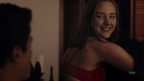 Light as a Feather's Sexiest Scenes with Haley Ramm. Underwear, bedroom, looking back. 877116