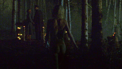 Sabrina Spellman from Chilling Adventures of Sabrina Naked. Body Double, Butt, blonde, forest. 841313