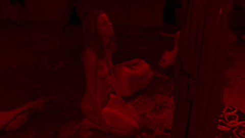 Mia Goth Nude as Sara Simms. Breasts, Underwear, nude, on knees. 855926