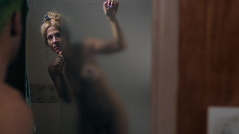 Marixa from El Potro Naked. Breasts, Sexy, behind glass, near bush. 854135
