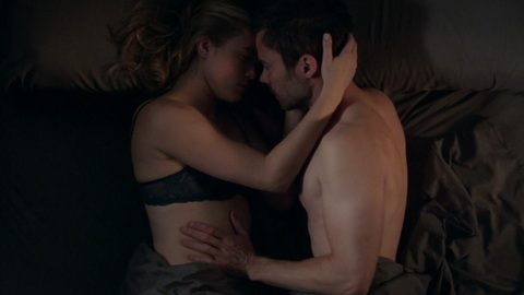 Manifest's Sexiest Scenes with Melissa Roxburgh. Bikini, Underwear, blue bra, couple. 896562