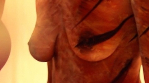 Arlene Chico-Lugo Nude as Adina / Hil. Breasts, nude, painted body. 855662
