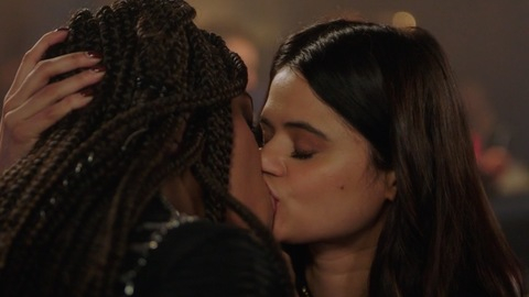 Charmed's Sexiest Scenes with Aleyse Shannon. Lesbian, SFW, cleavage. 856890