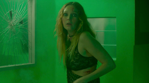 Ánimas's Sexiest Scenes with Clare Durant. Sexy, Underwear, bathroom, green lighting. 858474