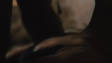 Creed II's Sexiest Scenes with Tessa Thompson. Underwear, black bra, cleavage. 864066