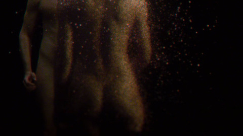 Nudes of Joséphine Vanhove from Osmosis. Butt, black room, glowing. 864264