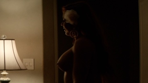 Ashley V. Yanez Naked as Cartel Girl #2. Breasts, left breast, mff. 864651
