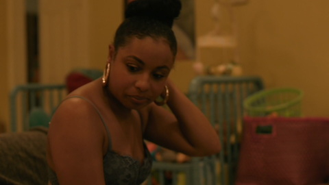 Hottest Tiffany Scenes. Underwear, green bra, hoop earrings. 913389