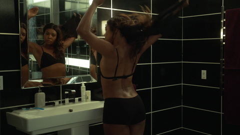 L.A.'s Finest's Sexiest Scenes with Gabrielle Union. Underwear, SFW, bathroom. 870048