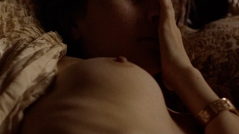 Nudes of Deenie from Deadwood: The Movie. Breasts, covering eye, lying on back. 871014
