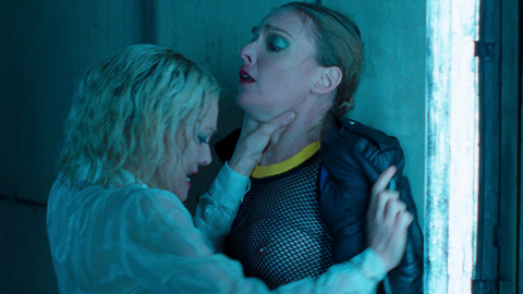 Nudes of Loïs McKenna from Knife+Heart. Breasts, blonde, fishnet top. 871494