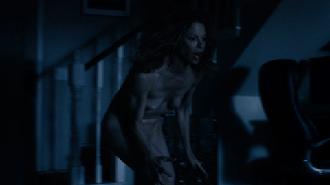 Nudes of The Woman from Threshold. Breasts, bent over, near bush. 874902
