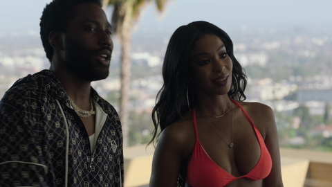 Ballers's Sexiest Scenes with Porscha Coleman. Bikini, cleavage, orange bikini. 881280