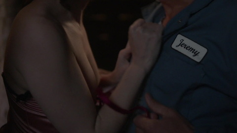 Megan Duffy Naked as Erica. Breasts, bra pulled down, close up. 881961