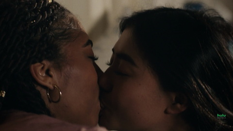 Light as a Feather's Sexiest Scenes with Brianne Tju. Lesbian, in bed, interracial. 884328